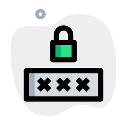a unique character for device privacy password vector image