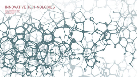 abstract molecular network structure vector image