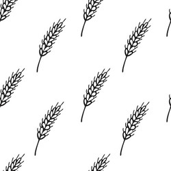 Simple texture with ears of wheat for wrapping vector