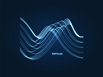 wavy background array with dynamic particles vector image