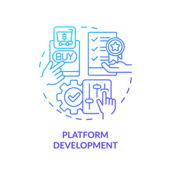 2d gradient thin linear icon platform development vector