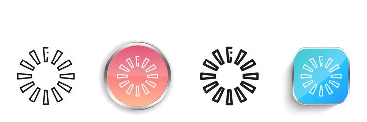 loading icon thin linear regular and button style vector image