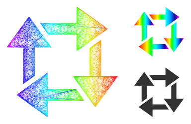 spectral net mesh gradient recycle icon vector image