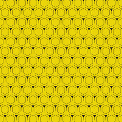 Abstract yellow background with hexagon pattern vector