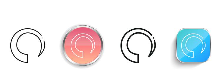 loading icon thin linear regular and button style vector image