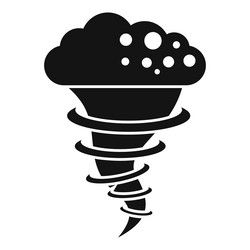 powerful tornado rotating with clouds forming vector image