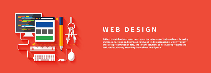 Web design program for and architecture vector