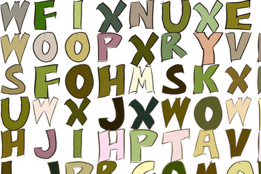 abstract colorful alphabets letters artistic vector image