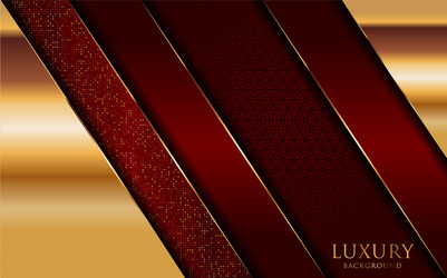 abstract red background and golden lines element vector image