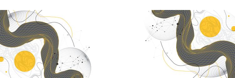 abstract wireframe wave template for science vector image