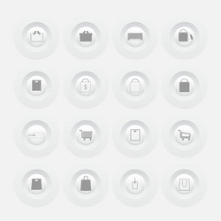 Button shopping icons web design menu template vector