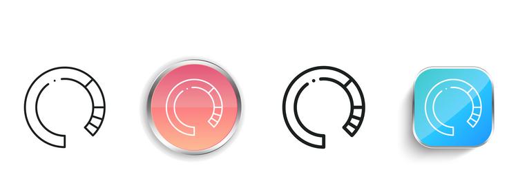 loading icon thin linear regular and button style vector image