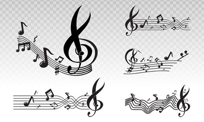 musical scale symbol or notes vector