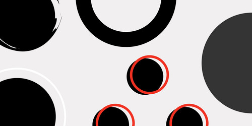 seamless round pattern background with shapes vector image
