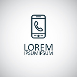 smartphone call icon for web and ui vector image