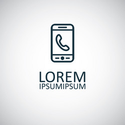 Smartphone call icon for web and ui vector