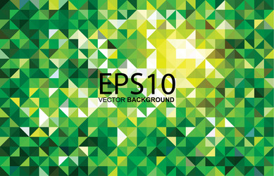 abstract triangle green color pattern background vector image