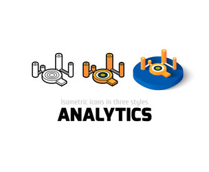 analytics icon in different style vector