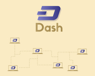 dash blockchain concept technology background vector image