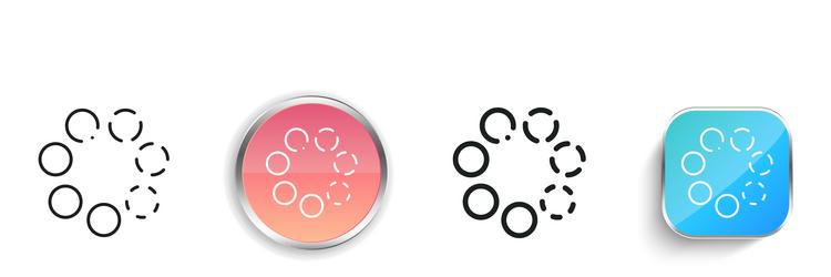 loading icon thin linear regular and button style vector image