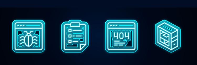 set line system bug clipboard with checklist vector image