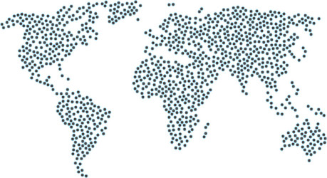 world map pattern of asic processor items vector image