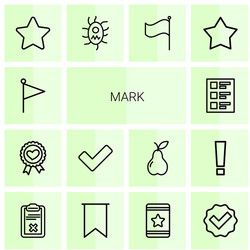 14 mark icons vector