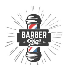 Barber Shop Emblem Vector Image