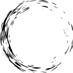 circular brush stroke creating a dynamic textured vector image