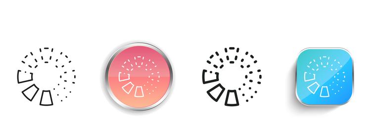 loading icon thin linear regular and button style vector image
