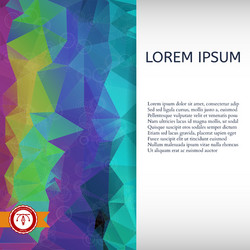 abstract colorful triangles background vector image