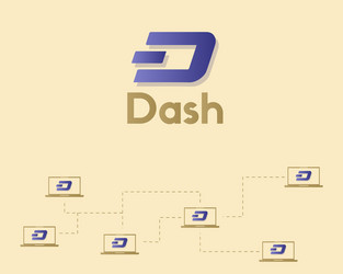 Dash blockchain concept technology background vector