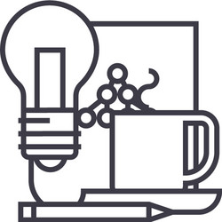 Idea management document with scheme line vector