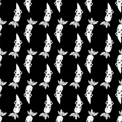 seamless pattern with fun carrots vector image