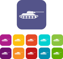 tank icons set vector