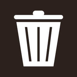 Trash can black simple icon Royalty Free Vector Image