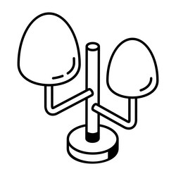 a linear isometric icon of round tree vector image