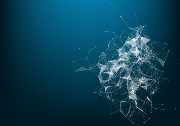 abstract particles and lines plexus effect vector image