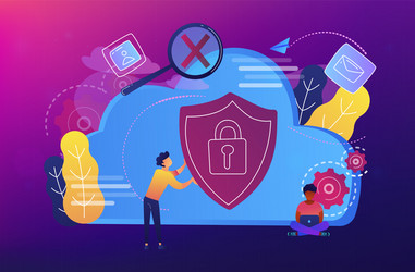 cloud computing security concept vector image