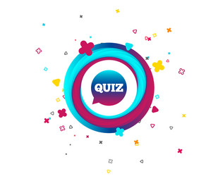 quiz sign icon questions and answers game vector image