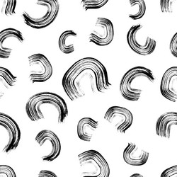 seamless pattern with sketch circles shape vector image