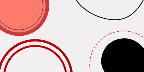 seamless round pattern background with shapes vector image