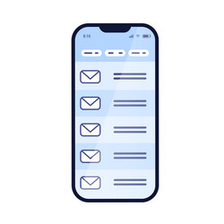 table top view smartphone screen mobile device vector image