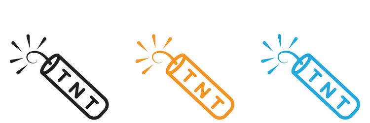 tnt dynamite icon logo set collection for web app vector image