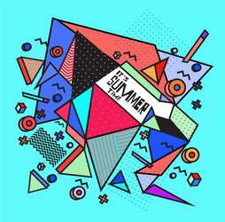 triangle geometric forms for summer design event vector image