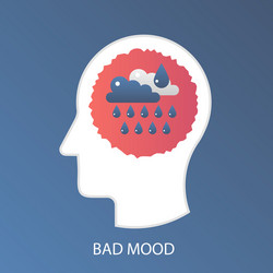 Bad mood concept modern gradient flat vector