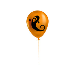 Halloween balloon 3d realistic ghost icon symbol vector