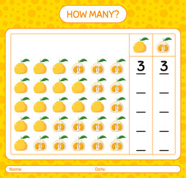 How many counting game with ugli worksheet vector
