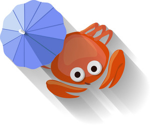 modern flat design crab icon Vector Image