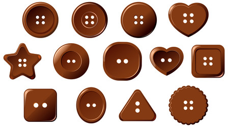 set of button in different shapes vector image
